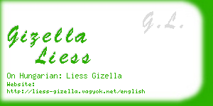 gizella liess business card